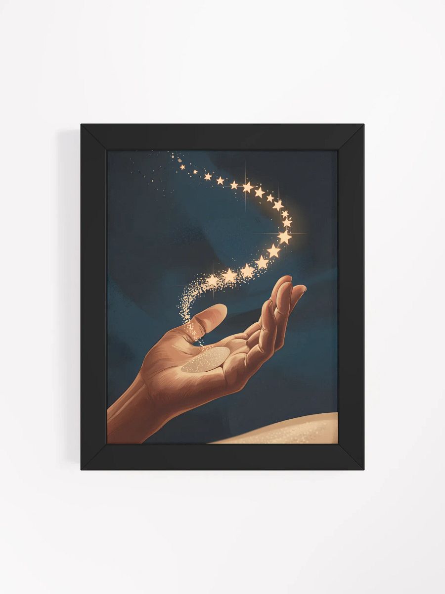 Guiding Stars Hand Art | Cosmic Inspiration Night Sky Print product image (4)