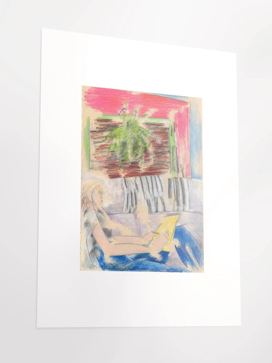 Woman with Yellow Tablet 12.09.85 print product image (3)