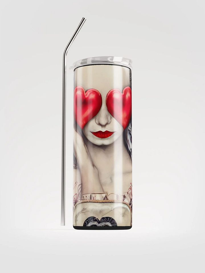 Gothic Queen of Hearts Stainless Steel Tumbler: Regal Romance product image (1)