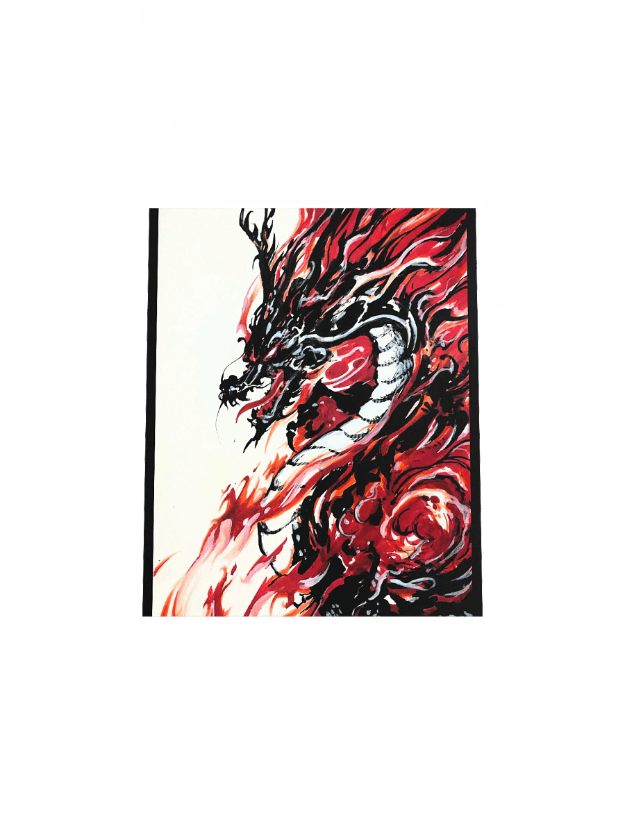 Black Red & White Dragon Matte Print product image (4)
