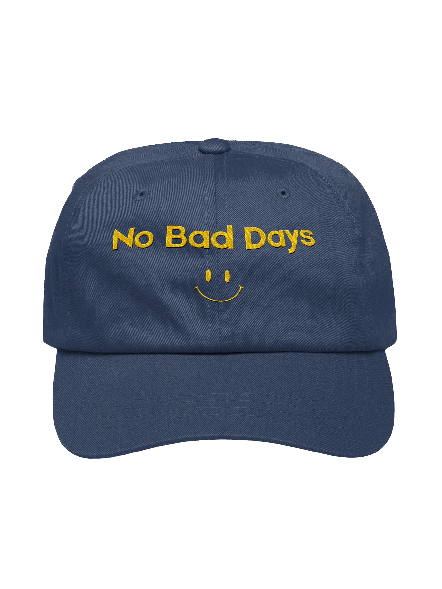 'No Bad Days' Embroidered Hat – Minimalist Gold Stitch Dad Cap / Cap | Positive Streetwear Hat product image (7)