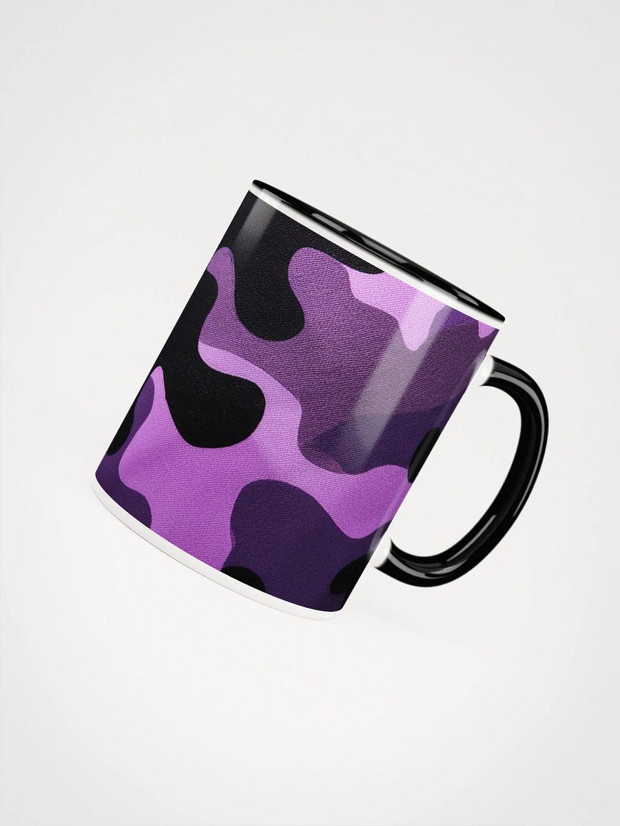 Ceramic Mug with Color inside black and purple camo product image (7)