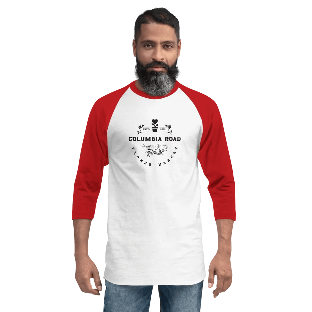 Columbia Road Market 3/4 Sleeve Raglan Tee (White) product image (2)