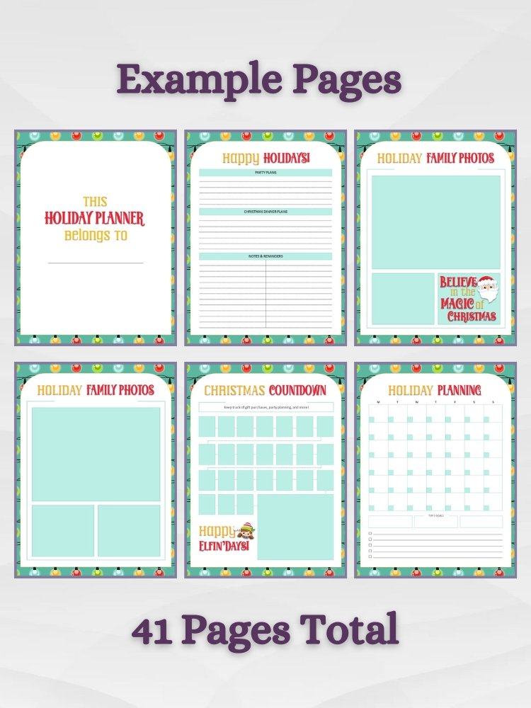 Printable Holiday Planner for Christmas and New Year's Eve product image (3)