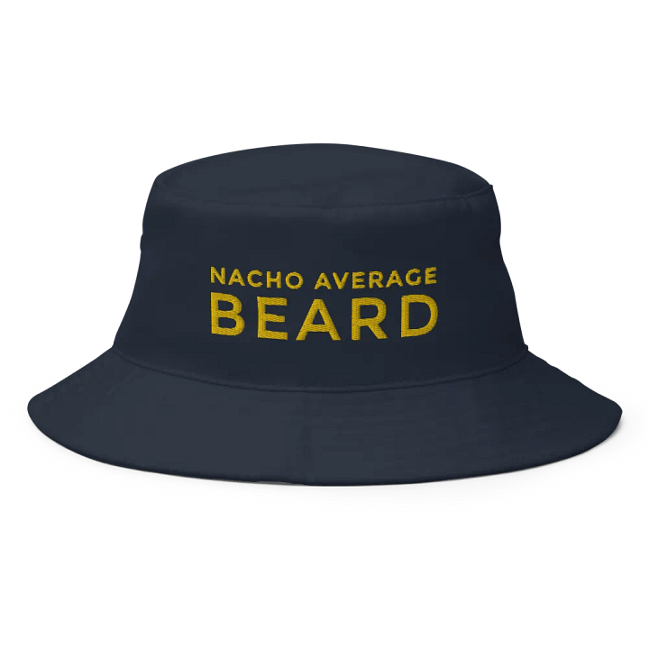 Nacho Average Beard Navy Bucket Hat (Gold Embroidery) product image (1)
