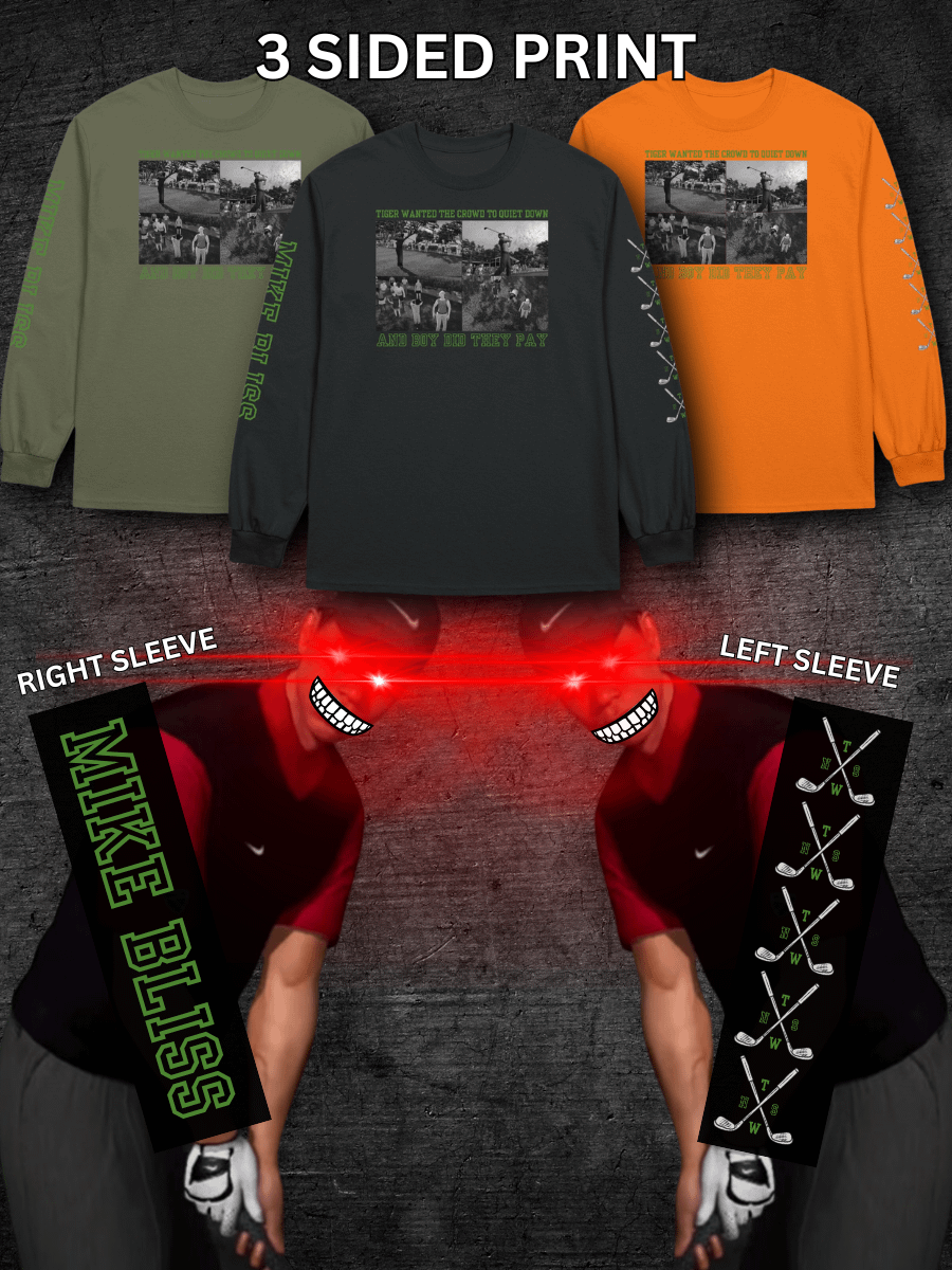 X Tiger Woods Nut Shot X - long sleeve 3 sided print product image (1)