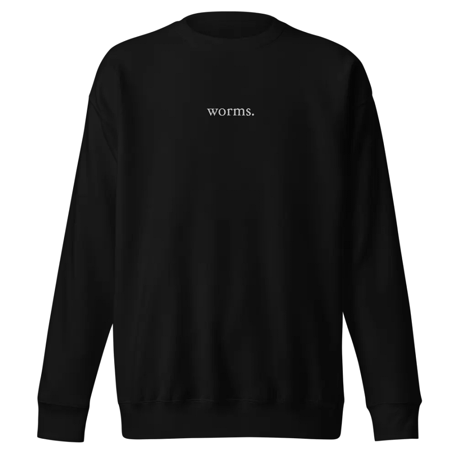 Embroided worms. Sweatshirt product image (1)