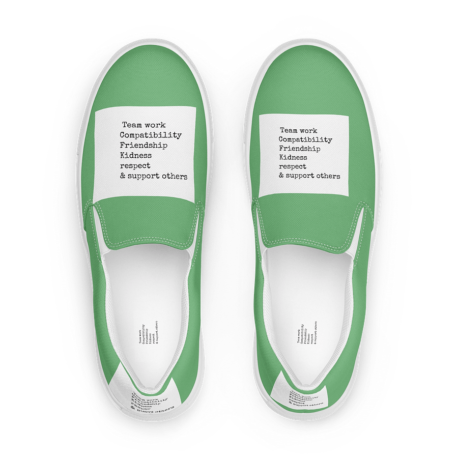 Team work makes the dream work Men's Slip-On Canvas Shoes product image (1)