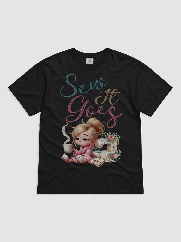Sew It Goes Cozy Coffee and Sewing T-Shirt product image (3)