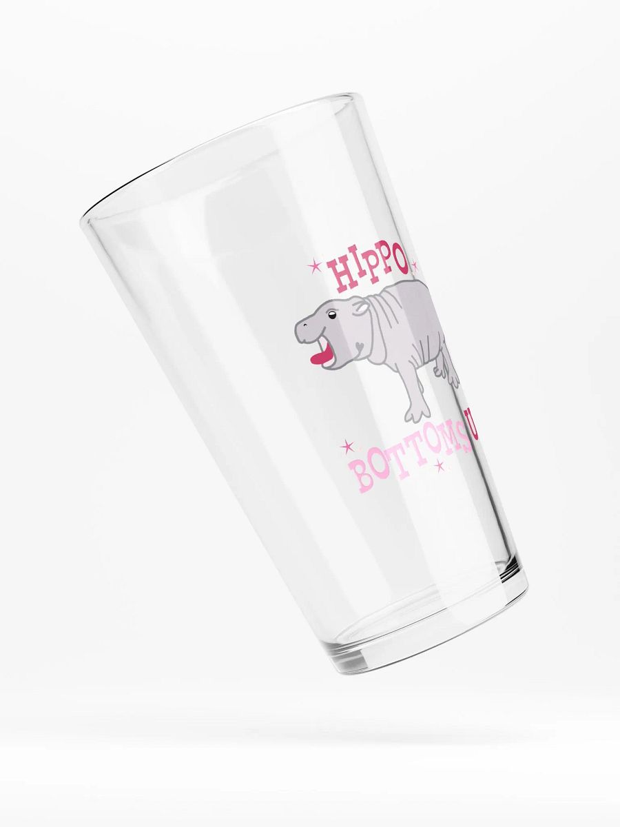 Hippo Bottoms Up Pint Glass | Moo Deng Inspired Merch product image (3)