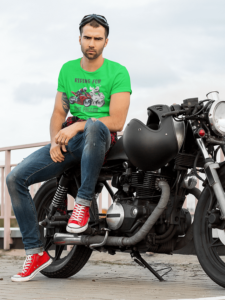 Riding For The Fallen (red bike) T-Shirt product image (13)
