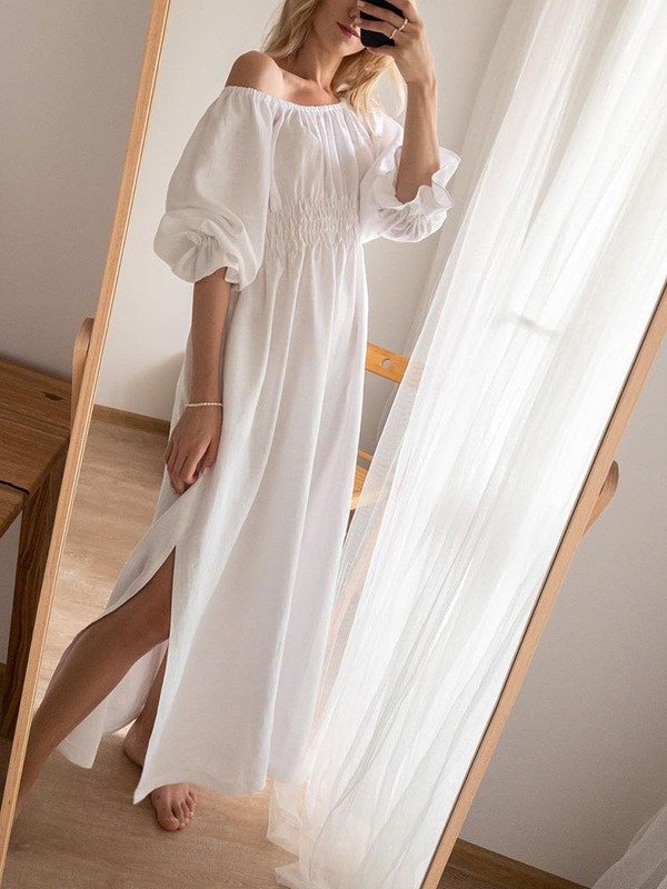 Ladies Loose Boho Cotton Linen Dress product image (1)