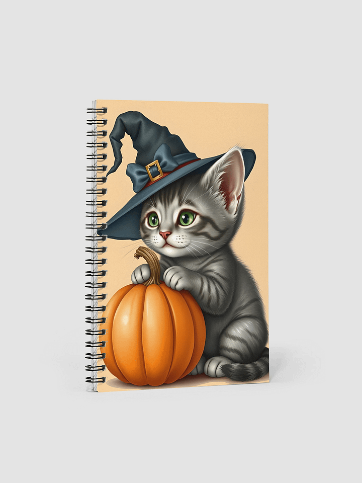 Whimsical Witchy Kitten Spiral Notebook product image (1)