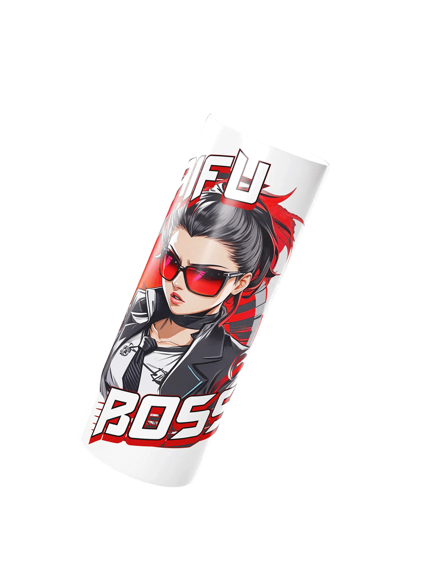 Waifu Boss 20 oz Skinny Stainless Steel Tumbler - White - v1 product image (3)