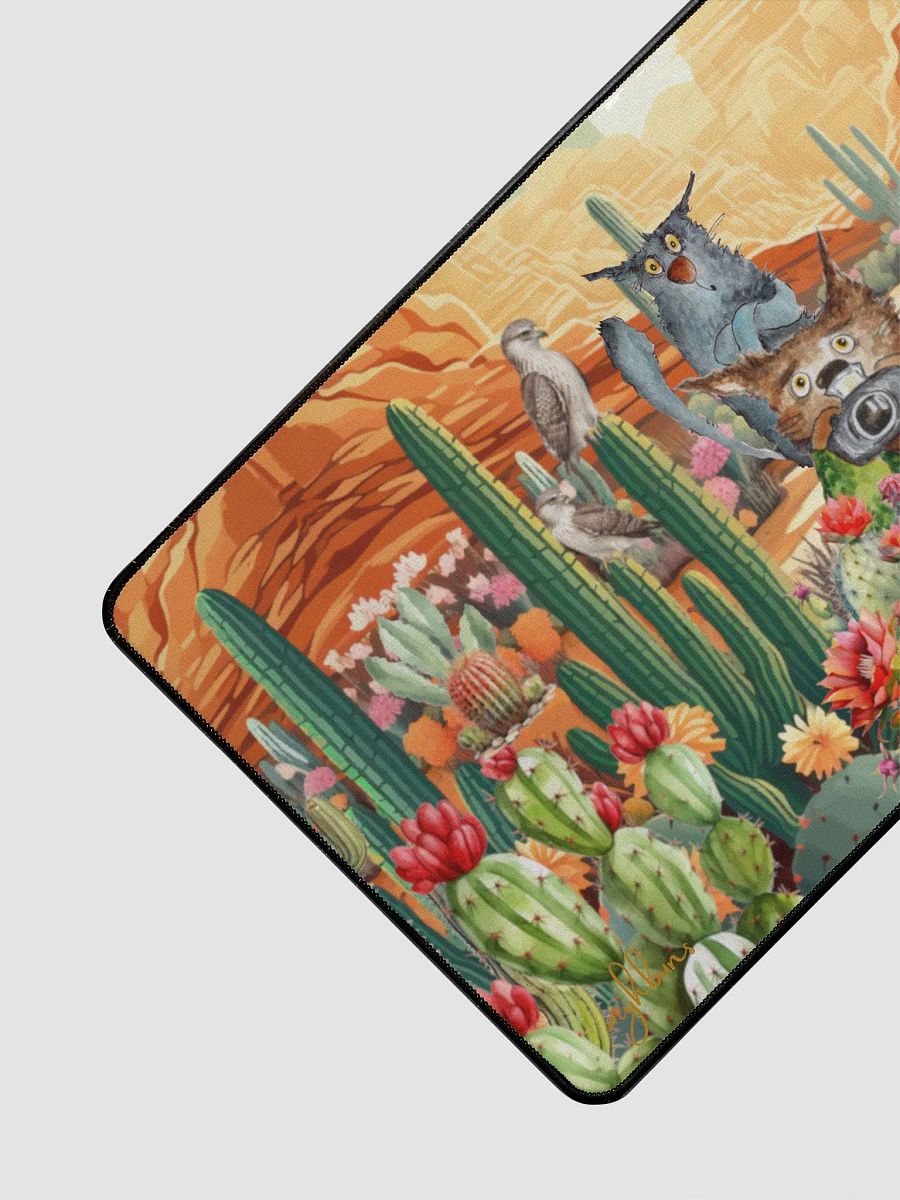 Desert Bloom: A Tale of Resilience Desk Mat | Large 15.5