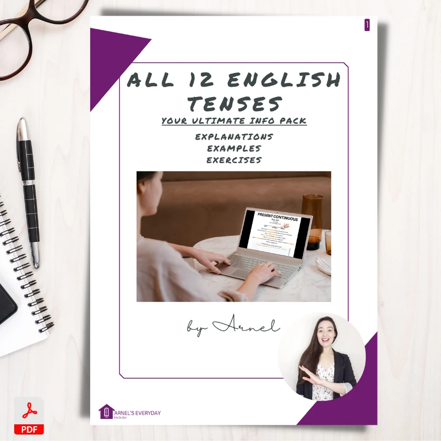 PDF - All 12 Tenses in English | explanations, examples, exercises product image (1)