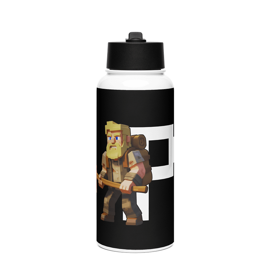 Patient PixelZ P Logo Stainless Steel Bottle (Black/White) product image (1)