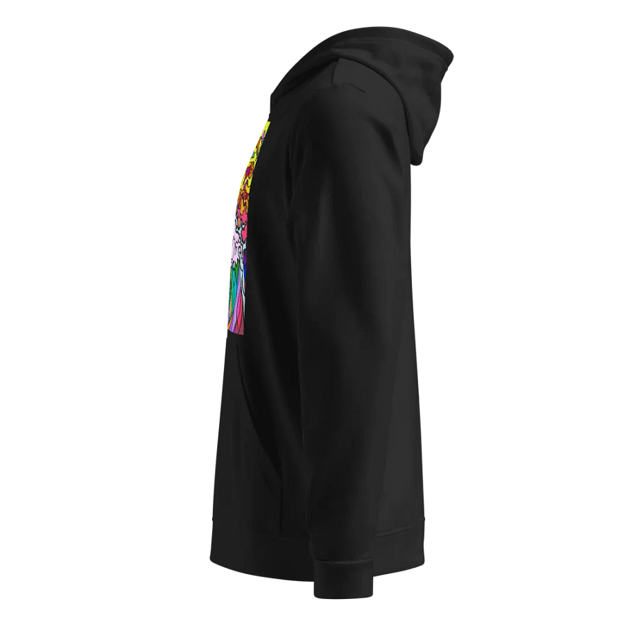 Vibrant Swirls Abstract Artwork Hoodie - Wave at Sunset product image (6)
