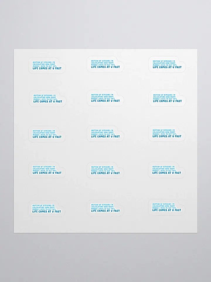 Life Come At You Fast Sticker (SMALL Sheet) product image (1)