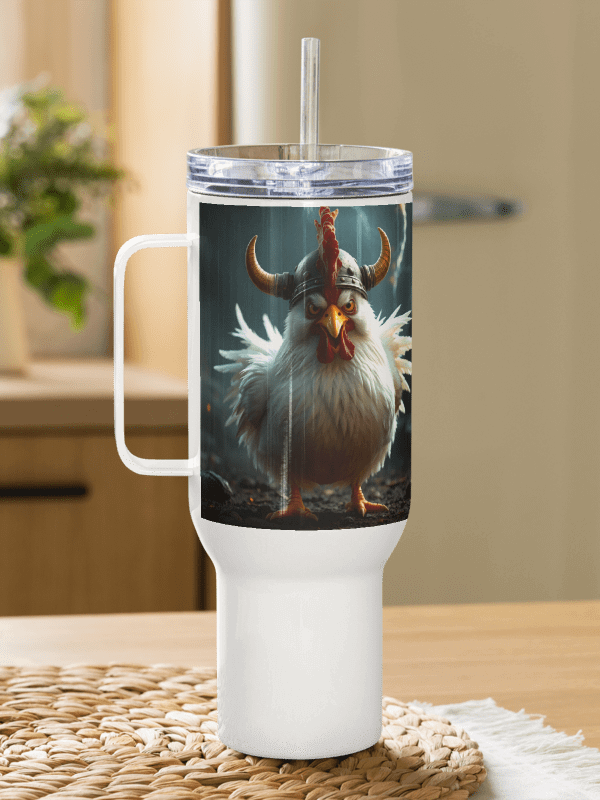 Mirabelle the Battle Chicken Travel Mug product image (1)