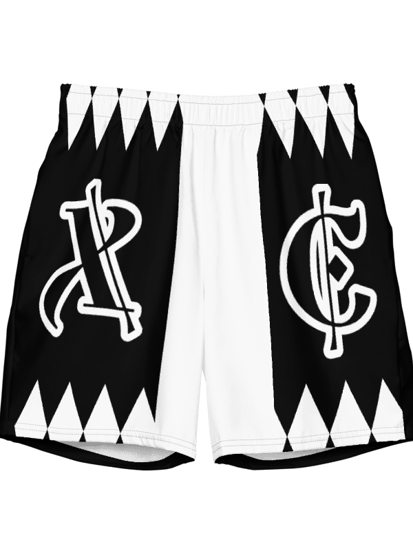 XPRESSIVE @ CAPACITY BLKOUT/WHITE ..XC OR YOUR INITIALS! SWIM TRUNK SHORTS product image (1)