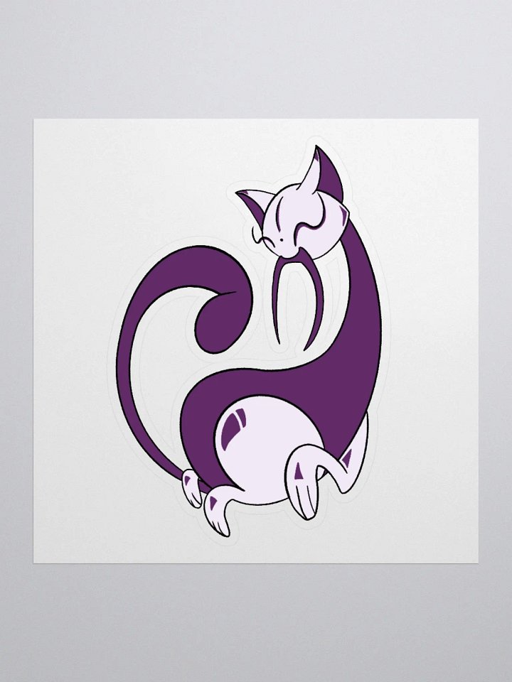 Calming Purple Cat Sticker product image (2)