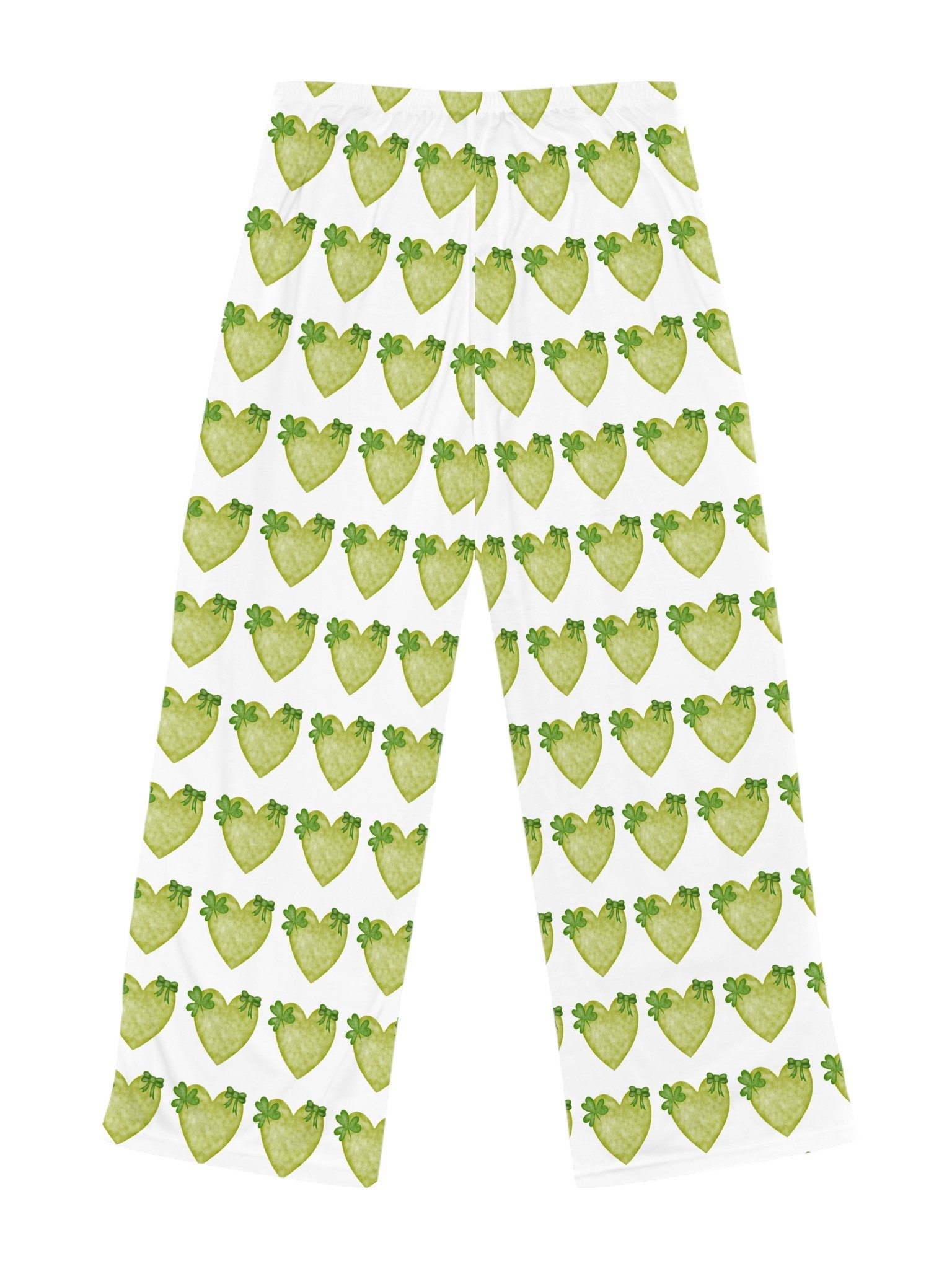 Pajama Pants -Green Heart design patteren product image (2)