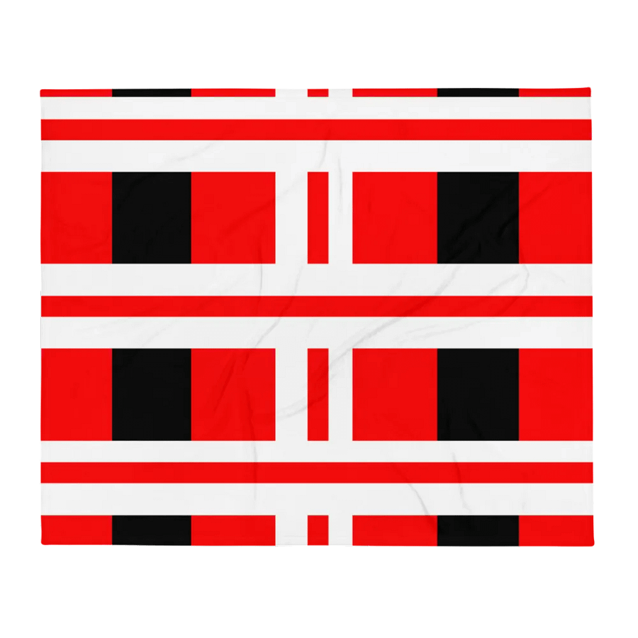 Red And Black With White Strips Throw Blanket product image (2)