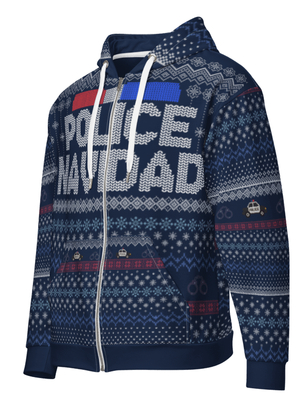 Police Navidad All-Over Zip Hoodie product image (1)
