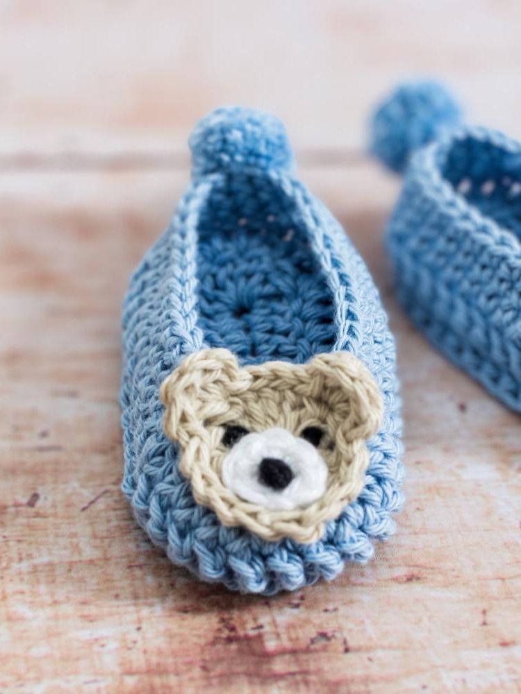Crochet Pattern: Teddy Bear Baby Slippers Pattern product image (7)