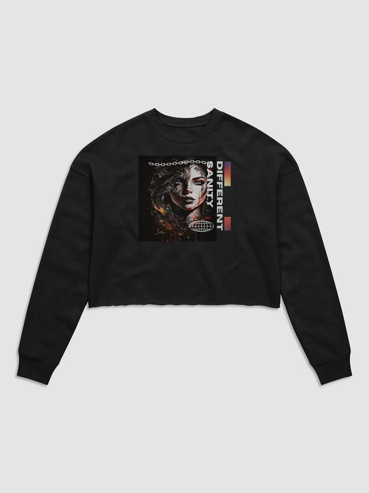 Sanity Splatter Women's Artistic Crop Sweatshirt product image (2)