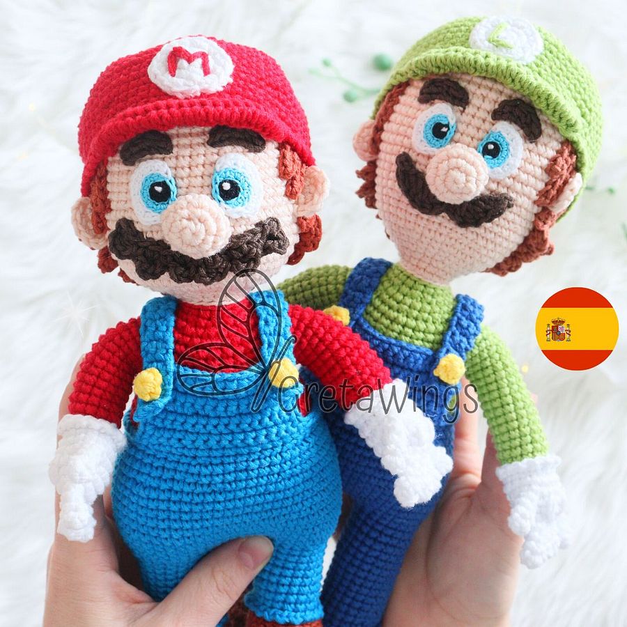 Patrón de Amigurumi de Mario Bros y Luigi (Descarga Digital) product image (1)