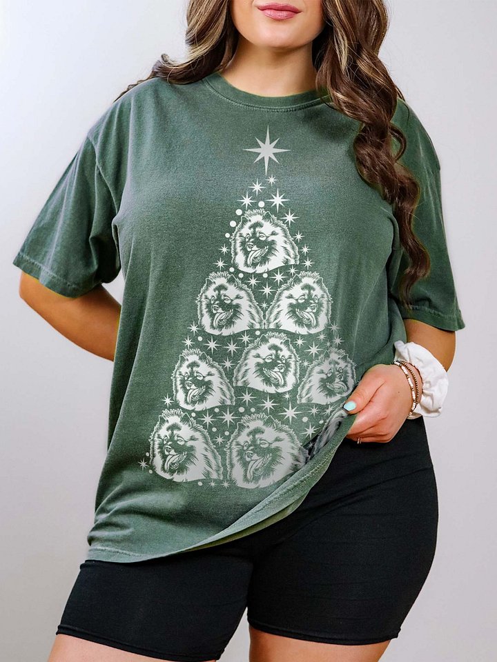 Keeshond Christmas Tree T-Shirt product image (1)