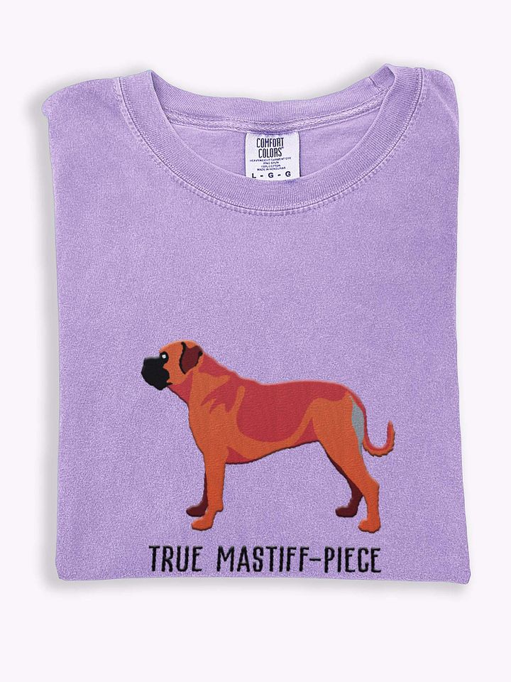 True Mastiff-Piece T-Shirt(Embroidered) of a Bullmastiff(Red) product image (1)