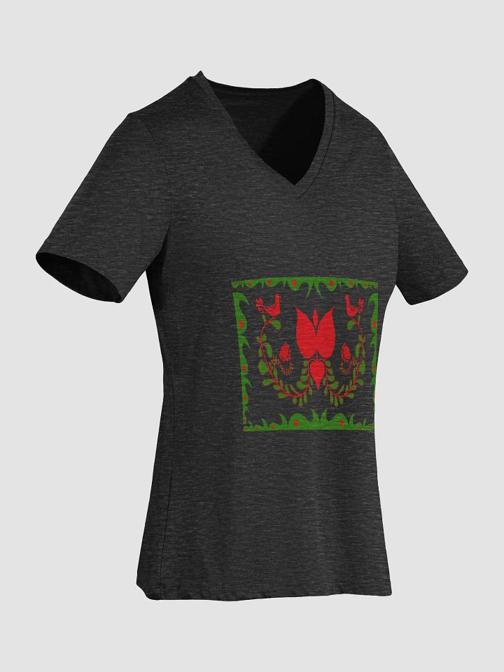 Hungarian Floral Bliss Women's V-Neck Tee product image (2)