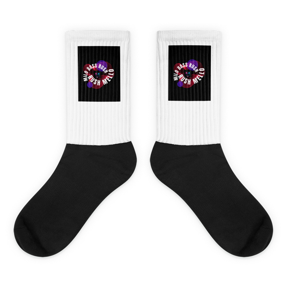 Rush Mello Socks (black & White) product image (1)