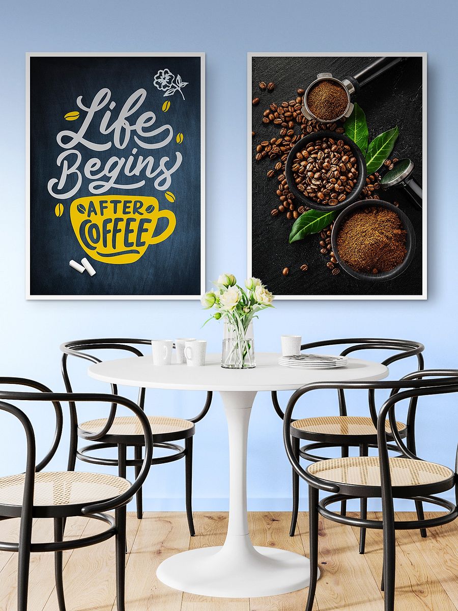 Coffee Lettering Poster Print, Good Morning Coffee Poster, Coffee Lover Gift, Coffee Station Wall Art —Trendy Kitchen Wall Art,Kitchen Decor product image (2)