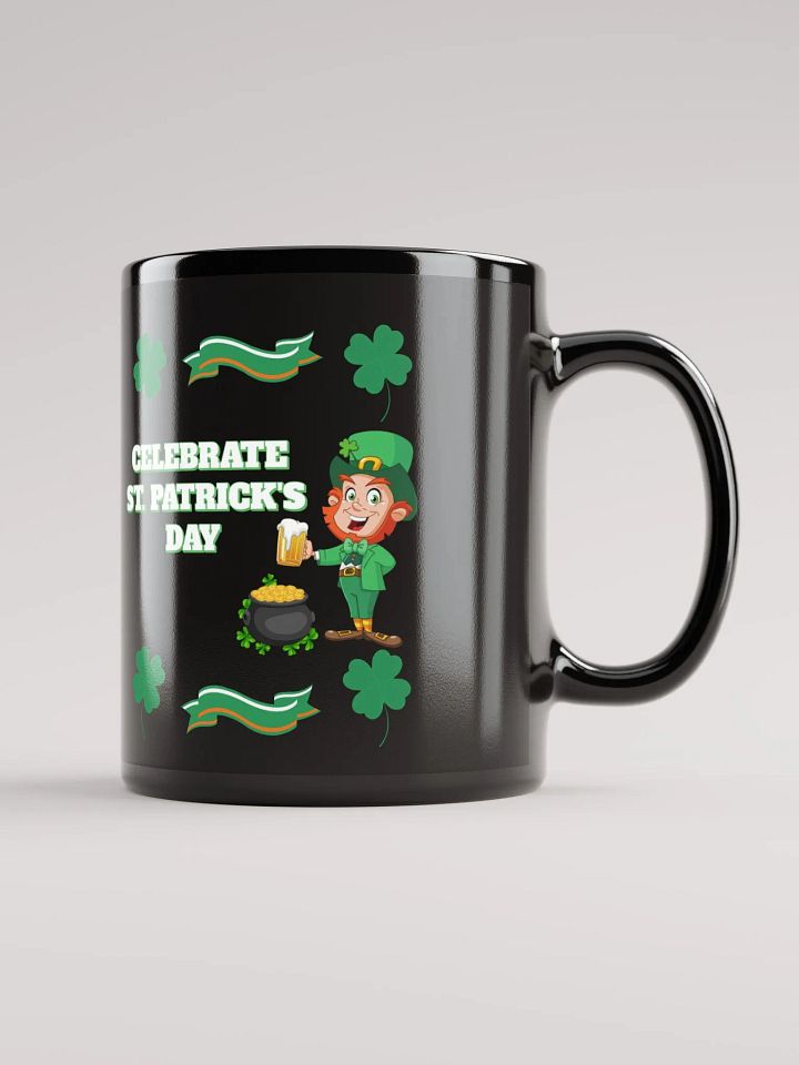 Celebrate St. Patrick's Day Holiday Black Mug product image (2)