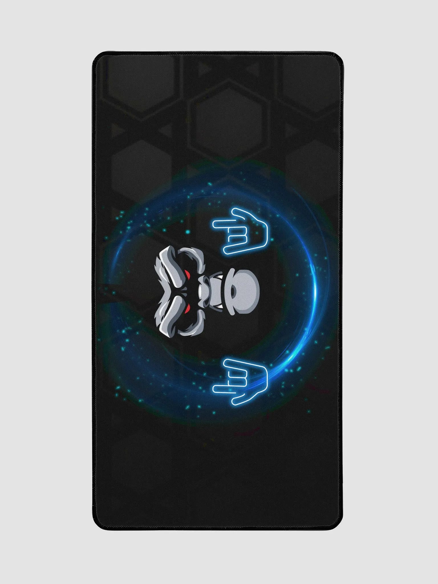 Blue & Black Simple Gorilla Face Mouse Pad product image (2)