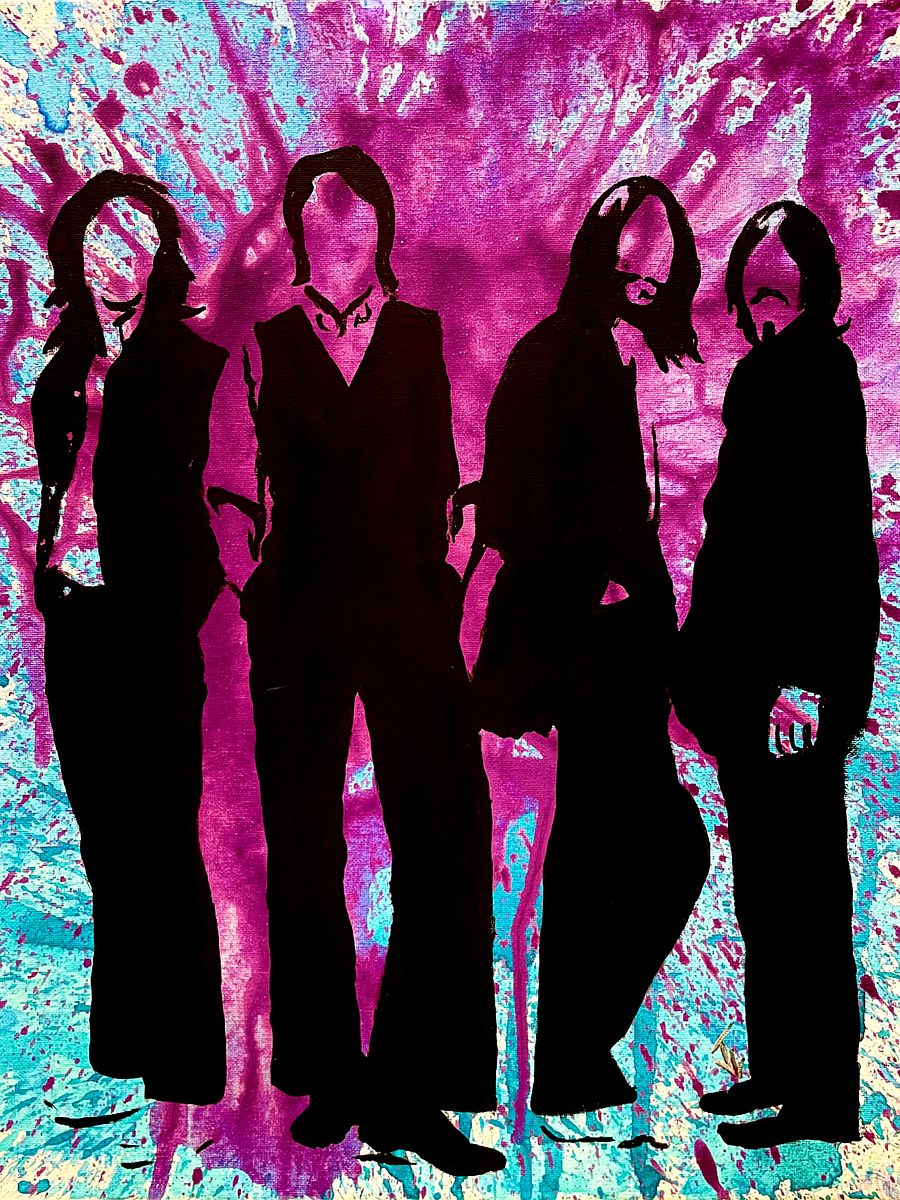 Canvas Prints “The Four Brits Silhouette Splatter” product image (1)