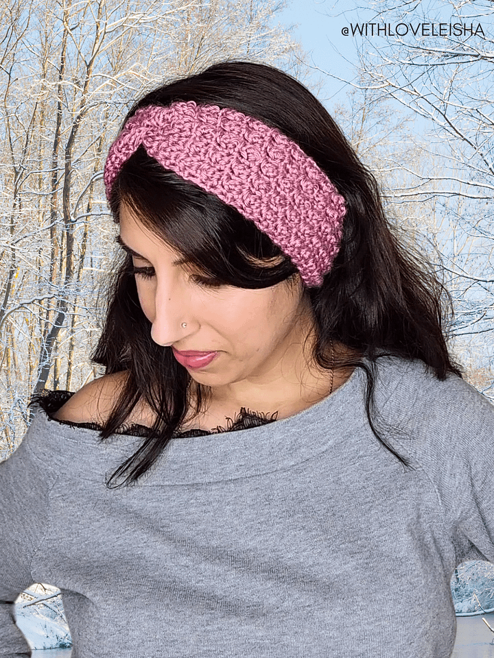 Easy to Size Cobblestone Winter Crochet Headband - Written Instructions for Beginners product image (2)