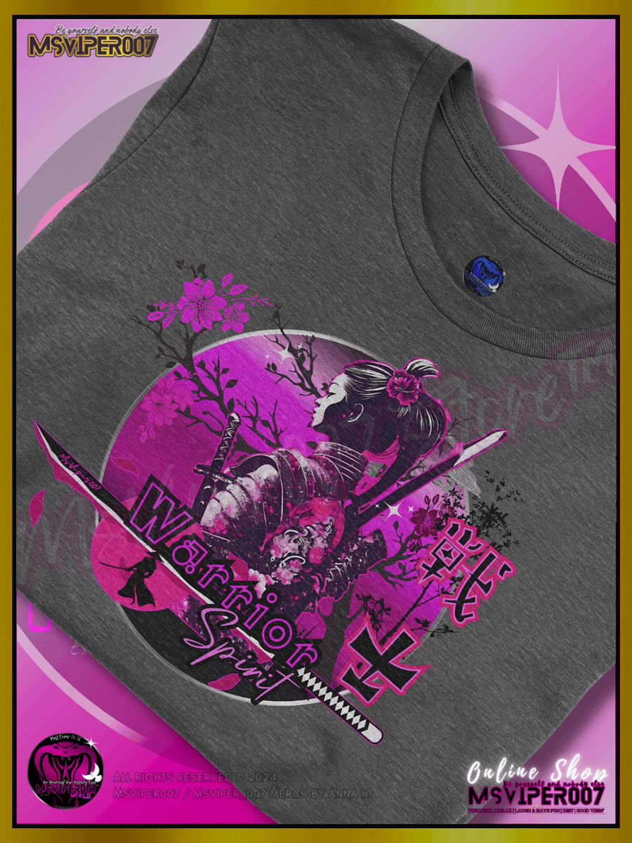 T-Shirt - MsViper007's "Warrior Spirit" (royal pink) - Comfort T-shirt By Anna H. product image (5)