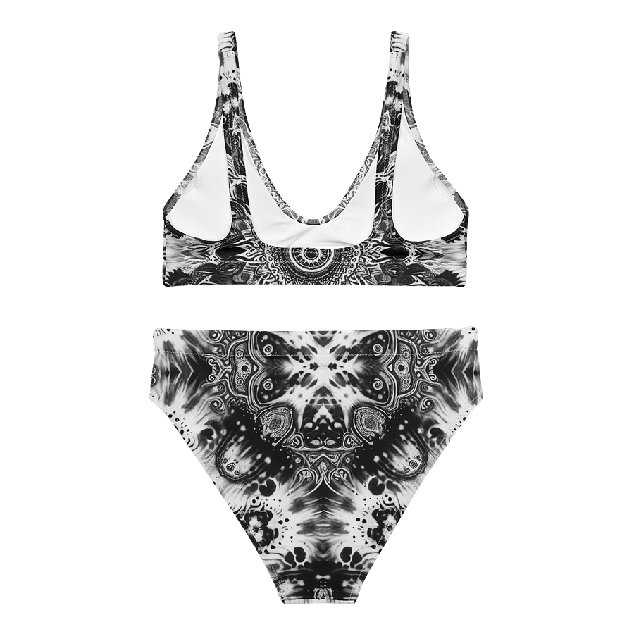 Black & White Octopus Tie Dye High Waisted Bikini Set product image (2)