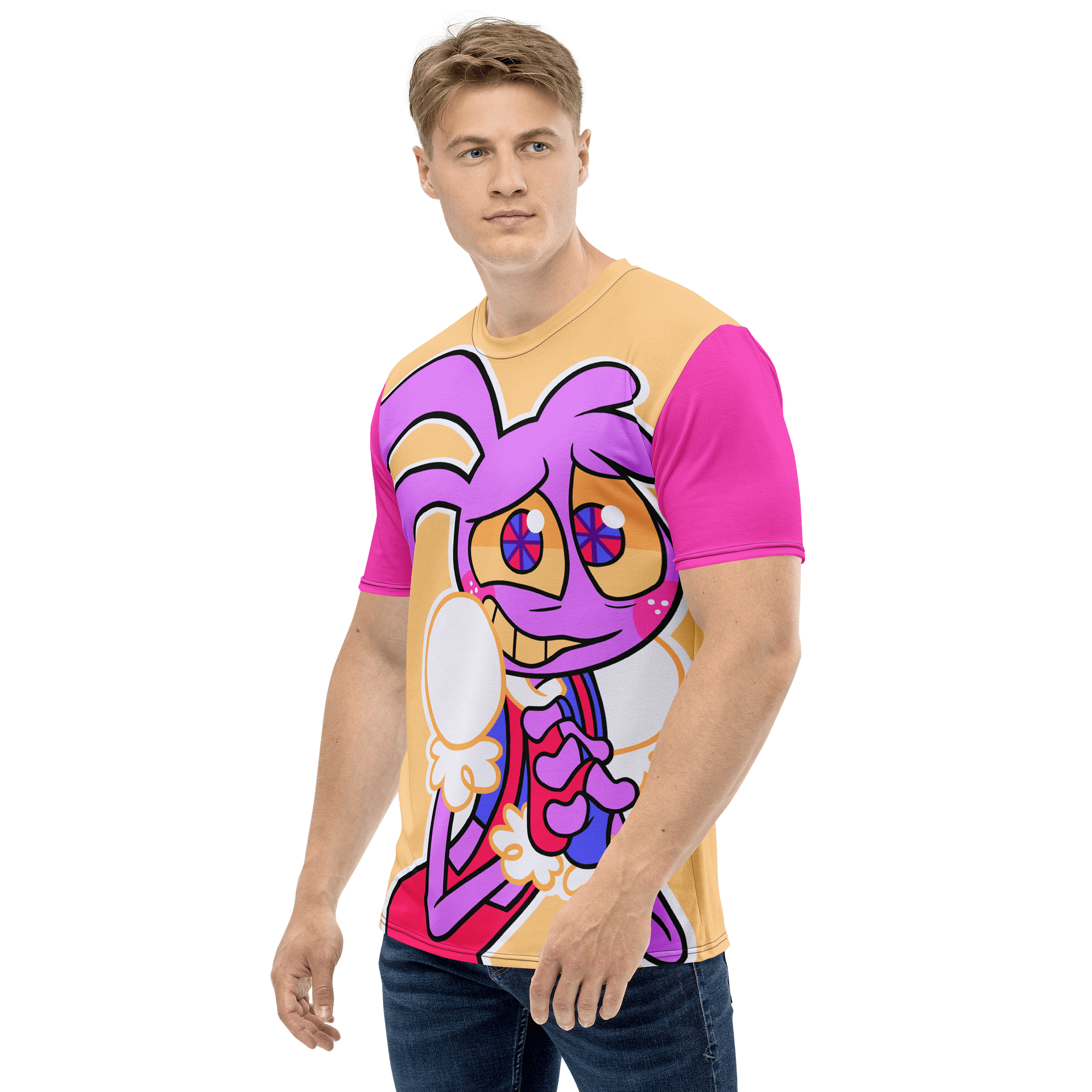 A Little Bit Bad - JAMMI All Over Short Sleeve (Pink/White) product image (3)