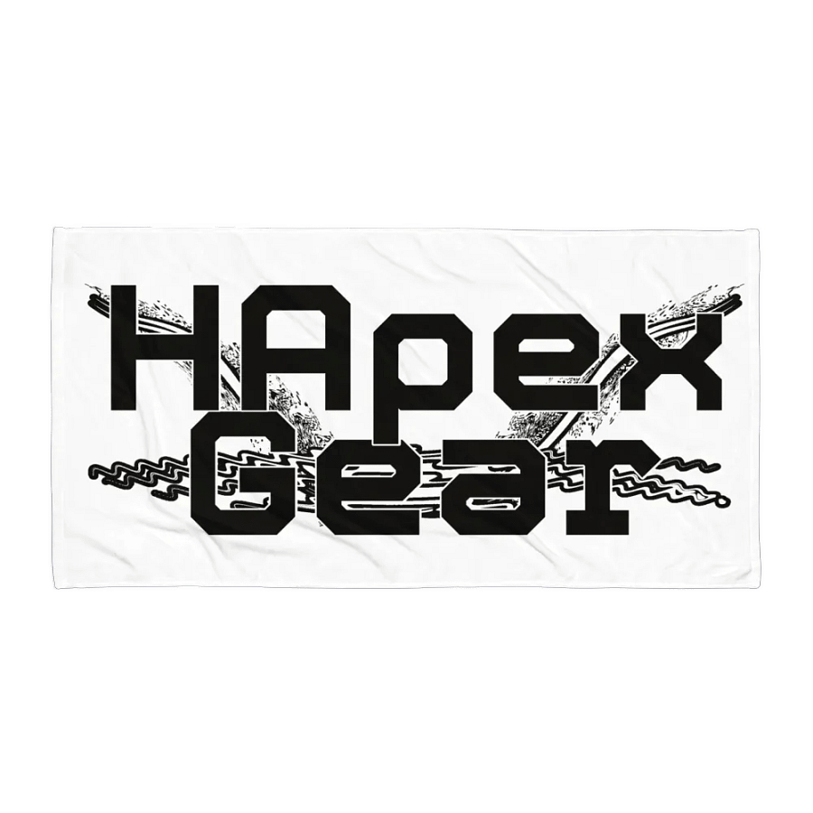 Black HApex Gear White Logo - White Sublimated Towel product image (1)