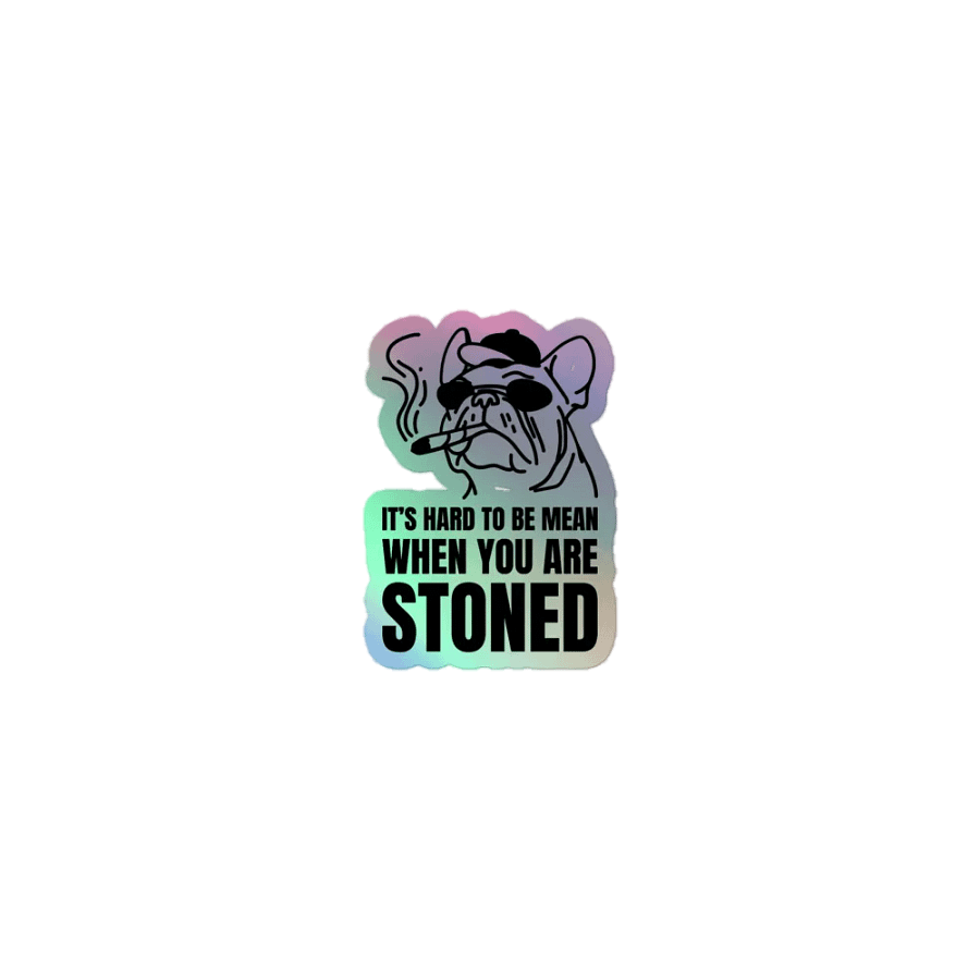 Stoned Dog Holographic Sticker Sheet product image (1)