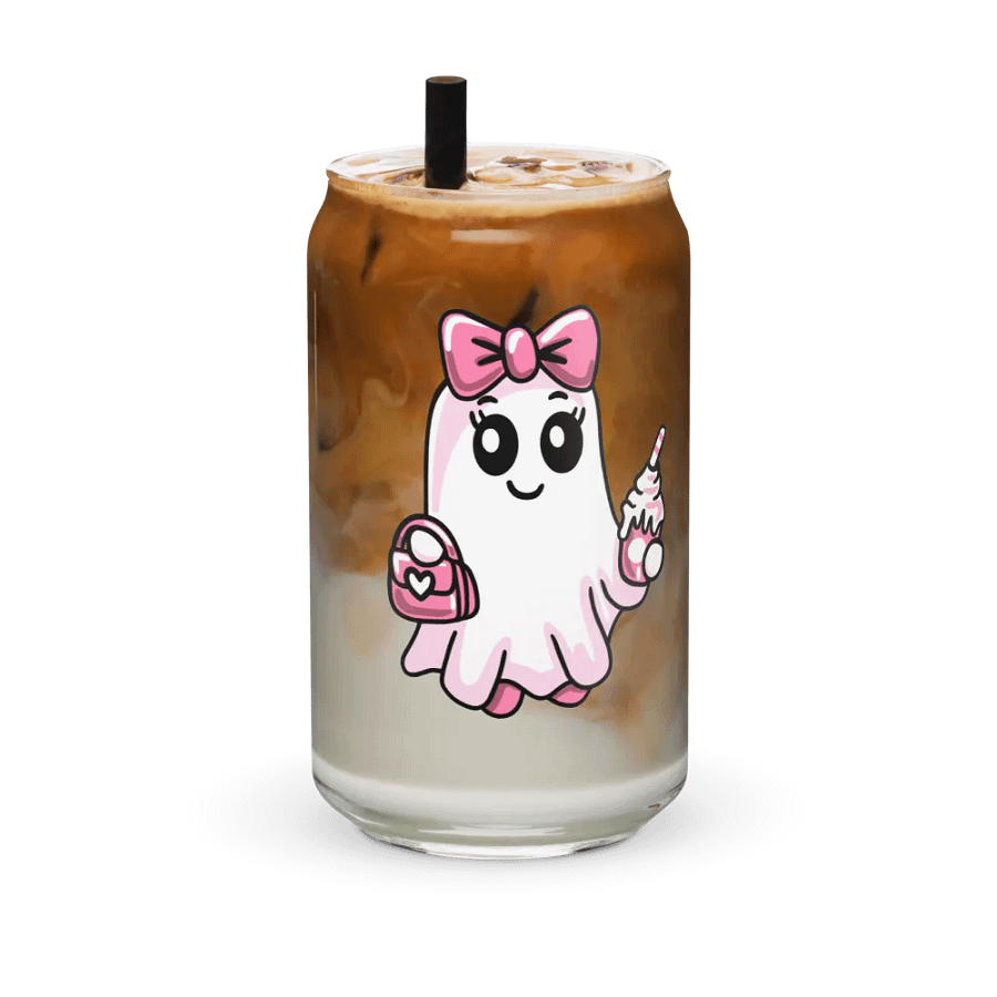 Cute Ghost 16oz Can-Shaped Drinking Glass product image (8)