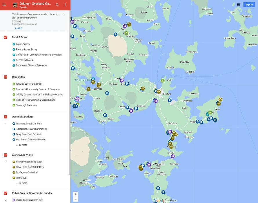 Orkney Interactive Map