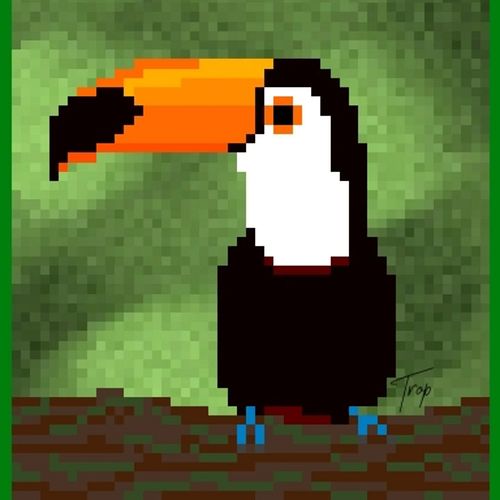 One bird can't make a pun but Toucan and so can you. 

#pixelart #pun #dadjoke #toucan