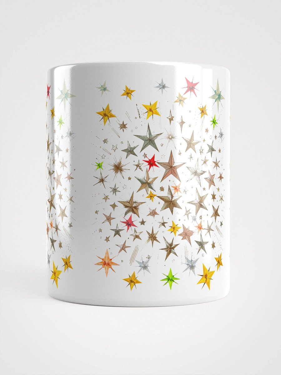 Stylish Star Design White Glossy Mug product image (15)